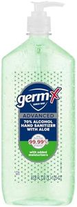 Germ-X Advanced Hand Sanitizer with Aloe and Vitamin E, Kids Hand Sanitizer, Moisturizing Gel, Instant and No Rinse Formula, Pump Bottle, Back to School Supplies, 1 Liter