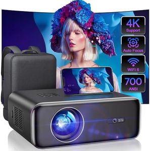 [Auto Focus/4K Support] Projector with WiFi 6 and Bluetooth 5.2, 700ANSI Native 1080P Outdoor Movie Projector, WiMiUS P62 Auto 6D Keystone & 50% Zoom, Smart Home Projecteur for iOS/Android/TV Stick