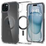 Spigen Ultra Hybrid Magfit Back Cover Case Compatible with iPhone 15/14/13 (TPU + Poly Carbonate | Carbon Fiber)