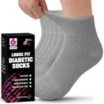 Diabetic Ankle Socks Mens Womens Non-binding Socks Loose Fit Grey 6 Pairs Debra Weitzner