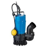 Tsurumi Pump HSZ3.75SL 3" 1HP High Volume Submersible Trash Pump with Ball Float Attached, Blue