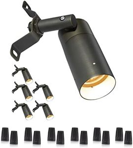Gardenreet 12V Brass Down Lights, Outdoor Low Voltage LED Landscape Spot Downlights for Tree Garden Yard Architectural Without Bulb(6 Pack)