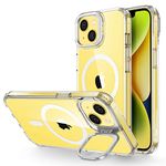 ESR for iPhone 14 Plus Case Magsafe with Stand, Military-Grade Protection, Built-in Camera Ring Stand, Scratch-Resistant Back, Classic Kickstand Case for iPhone 14 Plus 6.7 inch, Clear