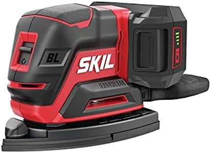 Skil 20V Brushless Compact 4-in-1 Vibration Control Multi-sander Kit Including 12pc Sandpaper, 3 Additional Detail Attachments, PWR CORE 2.0Ah Lithium Battery and PWR JUMP Charger-SR6607B-10