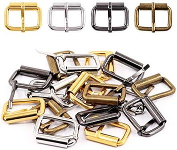 Swpeet S1175 60Pcs Heavy Duty 1 Inch / 25mm Bronze Multi-Purpose Metal Roller Buckles Metal Rings for Belts Hardware Bags Ring Hand DIY Accessories Keychains Belts and Dog Leash