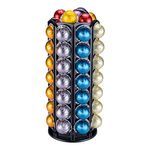 FlagShip Vertuo Pod Holder Carousel Stand for Nespresso Vertuo Capsule Storage Organizer with Extra Space for Coffee Mate Silent Rolling (Vertuo 80+ Pod Storage)