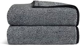 Brooklinen Super-Plush Turkish Cotton Bath Sheets - Set of 2, Marled Black, 100% Cotton | Best Luxury Spa Towels