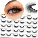 Eliace Lashes Mink Fake Eyelashes Wispy 15 Pairs Lashes Extension Kit - Fluffy Lashes False Eyelashes Natural False Lashes Wispy Faux Mink Lashes Pack (13MM) Short Lashes Natural Look Strip |Anne