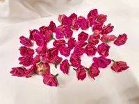 SATYAM KRAFT 50 pcs Small Beautiful stemless Artificial Flowers Roses for Decorating Purposes and DIY, Crafting, Home Decor, Festival, Pooja Room, Anniversary Decoration,Potpourri (Dark Pink)