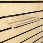 Slatwall Slat Board Display Shelf/ Shelves Multiple Size and Packs: Shoe, Bags - Clear (W/ Lip)