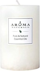 Aroma Naturals Holiday Essential Oil Scented Pillar Candle, Vanilla & Peppermint, Cool Wish