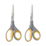 Westcott Straight Titanium Scissors with New Handle Design, 8 Inch, 2-Pack