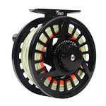 Maxcatch Tino Fly Fishing Reel, Large Arbor Trout Fly Reel: 5/6,7/8 Weight (Tino Fly Reel with line, 7/8 wt)