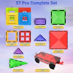 Desire Deluxe Magnetic Building Blocks Set – 57 Piece Construction Toy