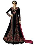 Divine International Trading Co Women's Faux Georgette Anarkali Embroidery Salwar Suit Material