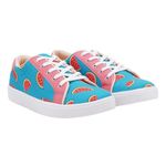 THE QUIRKY NAARI Watermelon Sugar Sneakers with A Funky Design | Teal | 5 UK