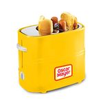 Oscar Mayer 2 Slot Hot Dog and Bun Toaster with Mini Tongs, Hot Dog Toaster Works with Chicken, Turkey, Veggie Links, Sausages and Brats, Yellow