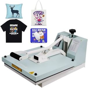 BetterSub Print T-Shirt Machine DIY Digital Industrial Quality Heat Press Machine Clamshell Transfer Sublimation Print Press Machine 15‘’x 15'' Teal
