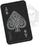 M-Tac Ace of Spades Embroidered Patch Death Card - Tactical Morale Patch for Military Gear - Army Combat Hook and Loop Patches (Black)