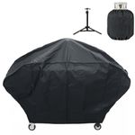 WOMACO 36 inch Griddle Cover for Blackstone, Waterproof 4 Burner Flat Top Gas Grill Cover for Blackstone Camp Chef 36" Griddle with Support Pole & 20lb Tank Cover (Black)