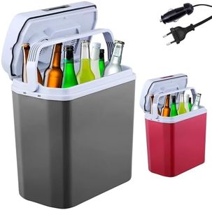 Arebos 20 Liter Kühlbox | zum Kühlen und Warmhalten | Mini Kühlschrank | Thermo-elektrische Kühlbox | mit ECO Modus | 12/230 V für Auto und Steckdose | elektrische Kühlbox | Anthrazit