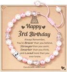 POWWA 3 Year Old Girl Birthday Gift, Birthday Gifts for 3 Three Year Yr Old Little Girls Jewelry Bracelets Gift