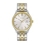 Caravelle Designed by Bulova Men's Quartz Watch with Stainless-Steel Strap, Two Tone, 20 (Model: 45B148)