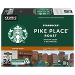 Starbucks Pike Place Medium Roast K-Cups, Single Serve Keurig Compatible Coffee Pods for Keurig Brewers - 24 Capsules