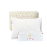 JUVEA - Natural Talalay Latex Sleeping Bed Pillows – Standard Size Pillow for Side/Back Sleepers, Neck/Back Pain, Pressure Relief - Removable Breathable Tencel Cover – White