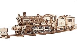 UGEARS Harry Potter Hogwarts Express 3D Puzzles for Adults to Build - Model Kits for Building Toy Train Set - 3D Wooden Puzzle Includes Train, Tracks, Tender, Carriage