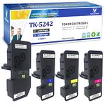 VICTORSTAR @ Compatible Toner Cartridge TK5242 TK-5242 for Kyocera ECOSYS P5026cdn P5026cdw M5526cdn M5526cdw Laser Printers (4 Colors)