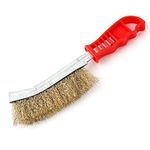 Bispy Multi-Purpose Stainless Steel Wire Brush with Long Handle for Cleaning Rust and Paint Remover Brush | Wire Brush for Cleaning Metal - Pack of 1