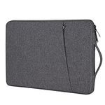 Laptop Sleeve for 16 Inch MacBook Pro M1 Pro/Max A2485 A2141 2021-2019, 15.6 Inch Ultrabook Notebook Computer Shockproof Water Resistant Protective Bag Case with Pocket, Dark Gray