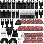 OTUCO 94 Pack Oscillating Saw Blades, Wood Metal Cutting Multitool Bi-Metal Blades Quick Release Tool Blades Kits Fit for Dewalt, Makita, Ryobi, Rockwell