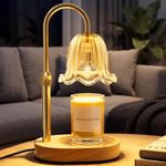 Draome Candle Warmer Lamp - Dimmable & Timer, Height Adjustable Flameless Warmer Lamp with 2 Bulbs for Jar Candles, Gold Lamp Gift for Women Mum Birthday New Home Bedroom Decor House Warming Gifts