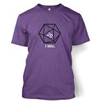 D20 I Win T-shirt - Heather Purple Large (42/44")