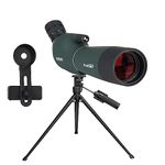 Svbony SV28PLUS 20-60x60mm Spotting Scope, BAK4 FMC Lens Waterproof Fogproof Angled Scope with Tripod, Spotter Scopes with Phone Adapter Bag, for Birdwatching Target Shooting Observation Wildlife