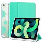 ULAK Compatible with iPad Air 4th 5th 10.9 inch 2020 2022 Case with Pencil Holder, Slim Trifold Lightweight Smart Stand with Auto Sleep/Wake Premium Shockproof Cover for iPad Air 4/5 Generation, Mint