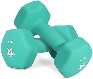 Yes4All Paire de haltères en néoprène - 4 kg - Poids de la main - Pour la maison, la gym, le fitness - Bleu sarcelle