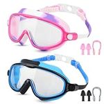 Kids Swim Goggles, Moseem Swimming Goggles for Children and Kids Toddler 3-15,Boys Girls Swim Goggles for Pool Beach Anti Fog, Waterproof, UV Resist Swim Goggles