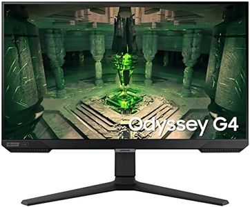 Samsung 25"(62.2cm) Odyssey G4 IPS Gaming Monitor|FHD 1920 x 1080|240Hz|1ms|400nits|SRGB 99%|Ports-HDMIx2,DP,Headphone|DP Cable|Height-Tilt-Pivot Adjustable Stand|Nvidia G-Sync|LS25BG400EWXXL|Black