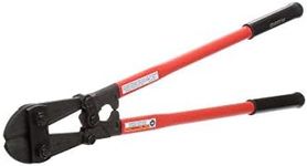 RIDGID 14223 Model S24 Bolt Cutter, 24" Heavy-Duty Bolt Cutter with Hardened Steel Alloy Jaws, 7/16" Soft, 3/8" Medium, and 5/16" Hard Capacities, Red/Black