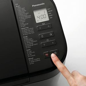 Panasonic Fully Automatic Bread Maker – 32 Programs, Yeast & Nut Dispenser, Stainless Steel