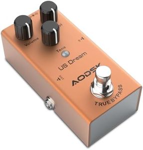 AODSK Electric Guitar Effect Pedal, Strong Distortion, Tone, Dist, Volume,True Bypass, 9V DC（US Dream）