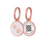 Pet Dwelling Advanced Mini Paw Tag: QR Code Pet ID Tag for Small to Medium Dogs and Cats – Online Pet Profile with Instant Scan & Location Email Alert