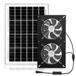 Fanspex IP67 Waterproof 15W Solar Panel Powered Dual Fan Kit for Chicken Coop, Greenhouse, Shed Air Circulation Intake or Exhaust Air, -13℉to 140℉ for Outdoor Use