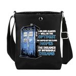 CMNIM Doctor TV Show Who Tard-s Crossbody Bag Doctor Movie Lover Gift Police Box Theme Shoulder Bag for Fan Adjustable Strap (Dreams Doctor Crossbody Bag)