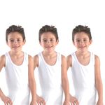 Yuneek Boys/Kids Regular Fit Cotton Vest White Pack of 3 (11-12 Years)