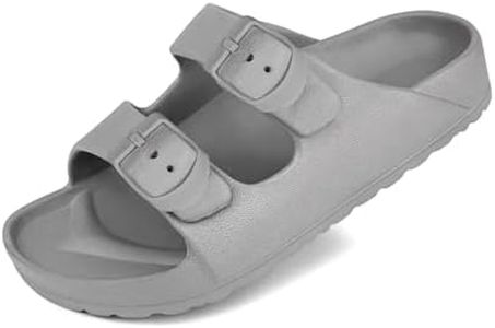 Pisumg Kids Slides Sandals Double Buckle Adjustable Boys Girls