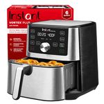 Instant Pot Air Fryer, Vortex 6 Litre, Touch Control Panel, 360° EvenCrisp™ Technology, Uses 95% less Oil, 6-in-1 Appliance: Air Fry, Roast, Broil, Bake, Reheat, and Dehydrate (Vortex 6 Litre)